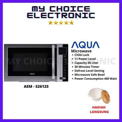 Jual AQUA Microwave AEMS2612S / AEMS2612S (400 Watt) (20 liter) Non