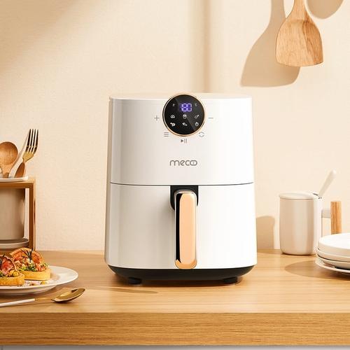 Jual Mecoo Most Aesthetic Digital 650 Low Watt Air Fryer 4.5L SNI BLACK Kota Surabaya