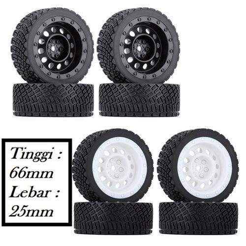 Jual Rubber Wheel Tire 1/10 Ban Rally on road RC Car HSP RGT TT02 TT01 ...