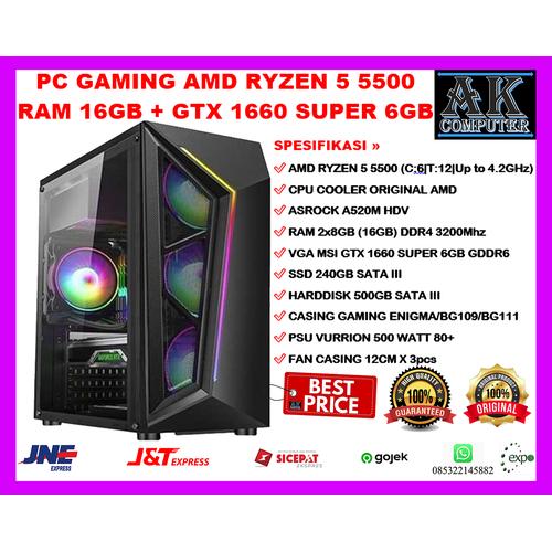 ゲーミングPC AMD Ryzen 5 5500/RX6600XT/メモリ16GB/M.2 SSD 500GB/WIN11