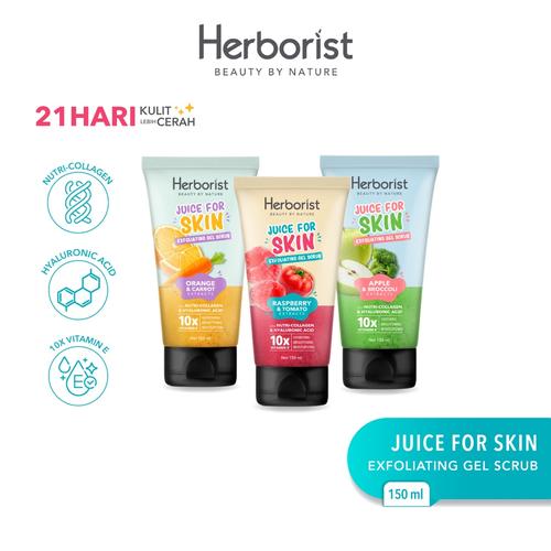 Jual Herborist Juice For Skin Exfoliate Gel Scrub 150 ml Hijau
