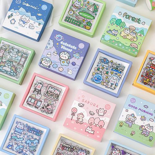 Jual Sticker Box Stiker Set Aesthetic Dekor Buku Tumbrl Animal 1 Box ...