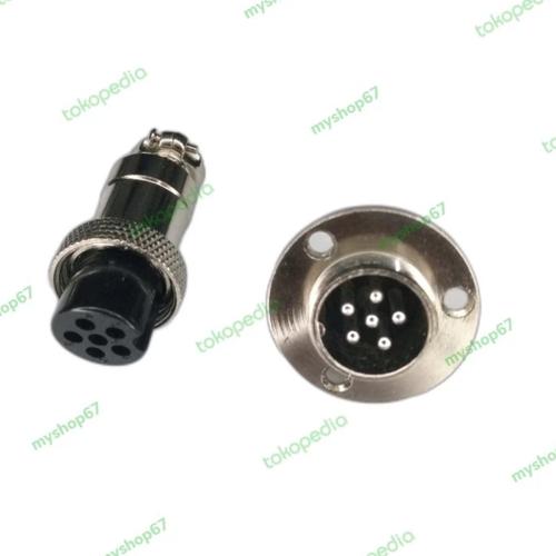 Socket Cb Pin Jual Jack Connector CB NCS 6 Pin Set Socket CB NCS 6 Pin GX20-Drat 20mm ...