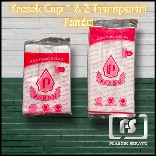 Jual Kantong Kresek Gelas Cup Transparan Pandu - 1 & 2 Cup - Warna ...