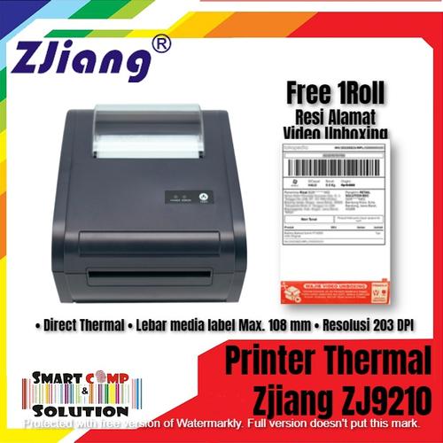 Jual Printer Label Thermal ZJIANG ZJ9210 setara VSC LP9210 Bluetooth
