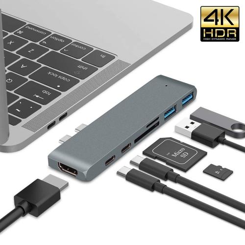 Jual 7 In 1 Two USB type C Hub To Multi HDMI Adapter Macbook Pro USB 3.