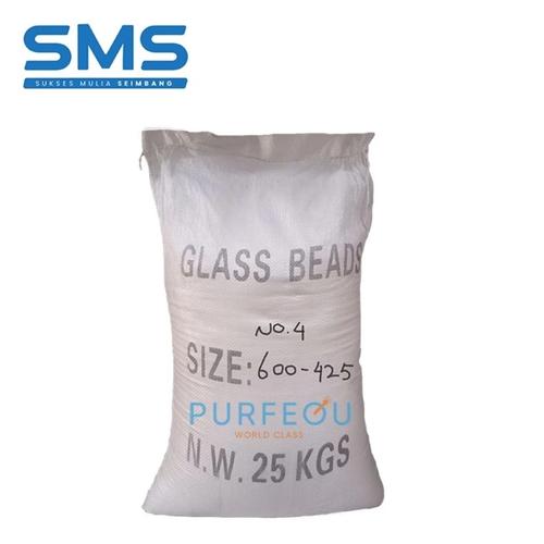 Promo GLASS BEADS SANDBLASTING NO 4 UKURAN 600425 MICRON 1KG Kab