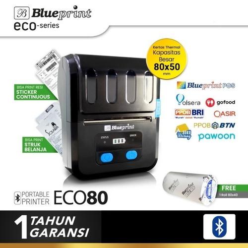 Promo PRINTER THERMAL BLUEPRINT PORTABLE BLUETOOTH ECO SERIES [ECO80