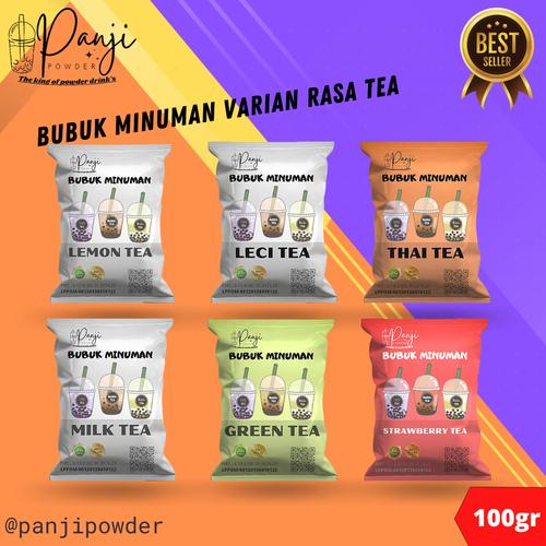 Jual bubuk minuman aneka rasa tea 100gr serbuk minuman aneka rasa tea