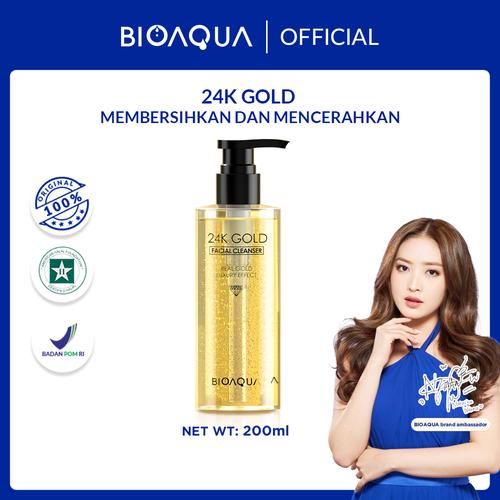 Promo BIOAQUA 24K Gold Facial Cleanser Sabun Cuci Muka Wanita 200ml