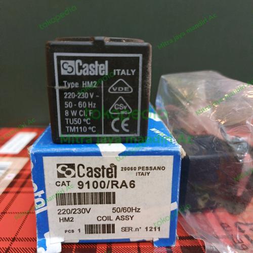 Jual Solenoid coil Castel plus soket 220/230v -50/60Hz 8watt CAT:9100 ...