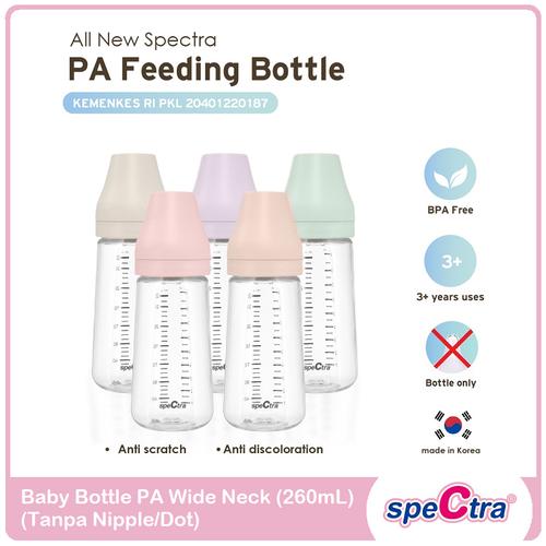 Jual Spectra Baby Bottle PA 260ml Wide Neck Tanpa Dot Botol Susu