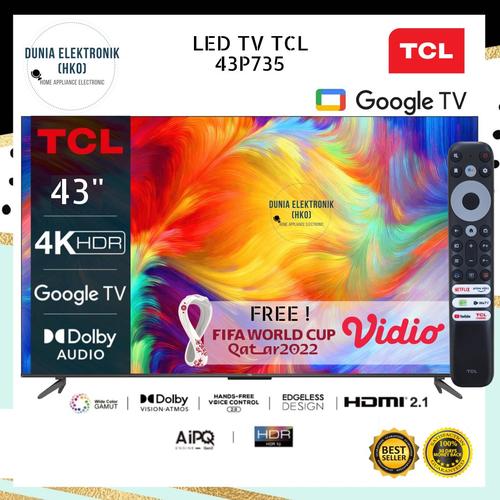 TCL★43インチ　4K 液晶テレビ　google tv 43P735 ≪美品≫TCL 4K GoogleTV搭載 液晶スマートテレビ 43P735 Amazon