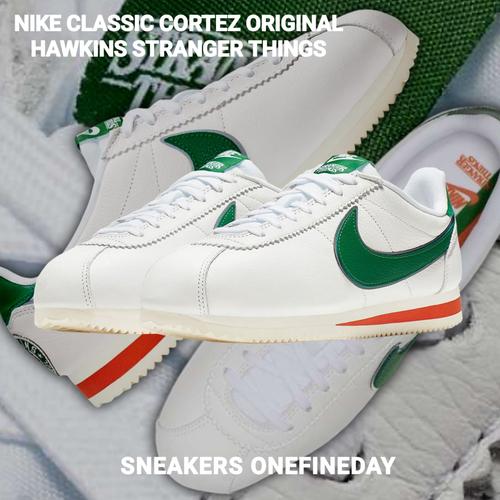 Jual SEPATU PRIA DAN WANITA NIKE CORTEZ STRANGER THINK WHITE GREEN 