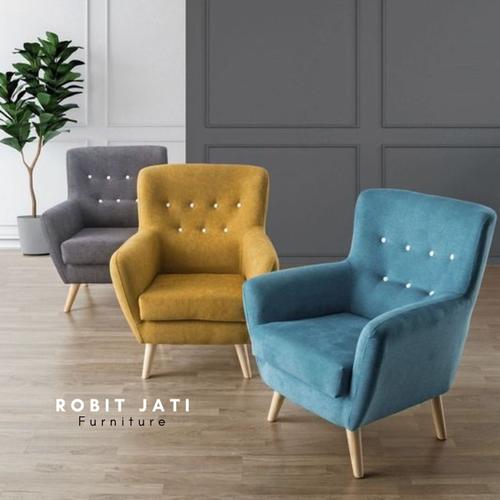 Jual Kursi Sofa Minimalis Retro 1 seater Kursi Sofa Tamu Santai Kursi