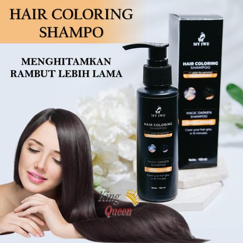 Promo Hair Color Shampoo Penghitam Rambut Uban Instan/My Iwe Shampo