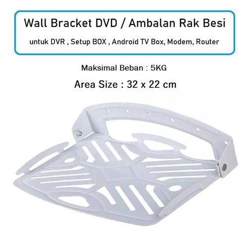 Jual Ambalan Rak Besi Bracket DVD DVR CCTV Rak Dinding Router TV Setup ...