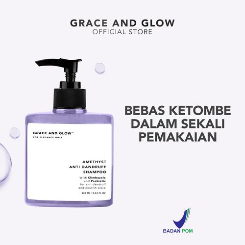Promo Grace and Glow Amethyst Anti Dandruff Shampoo 400 ml Jakarta
