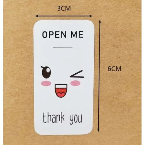 Sticker Open Me Jual Stiker Open Me Thank You 6x3cm - Kota Magelang - Pagoda Jaya Shop ...