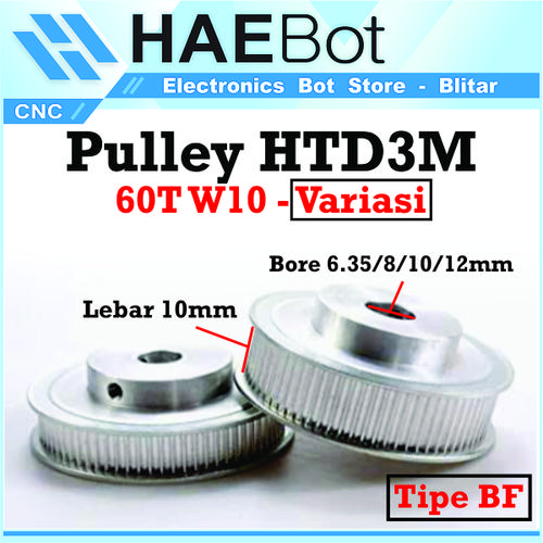 Pulley 18/19/20 Teeth 22T HTD3M Timing Pulley, Bore 4-12mm