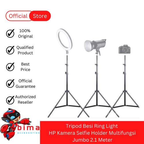 Promo Tripod Besi Ring Light HP Kamera Selfie Holder Multifungsi