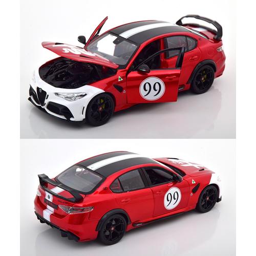 ALFA ROMEO GIULIA 2016 Rouge Métallique Maquette de Voiture 1:24 Burago