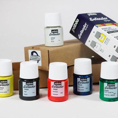 Jual Pebeo Setacolor Opaque Fabric Paint Color Set Cat Warna Kain DIY