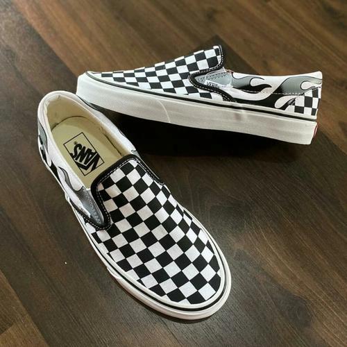 Sneakers Checkered Flame Slip Ons Jual Vans Slip On Checkerboard