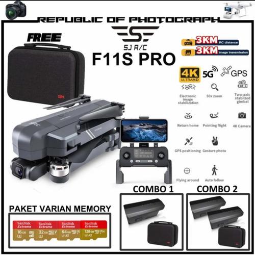 Jual SJRC F11-4K-PRO Drone Quadcopter UAV UHD 2-Axis - BASIC F11PRO ...