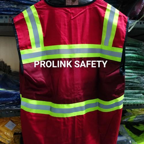 Jual ROMPI SAFETY BAHAN KAIN DRILL SCOTLIGT HIJAI LEBAR - merah maron ...