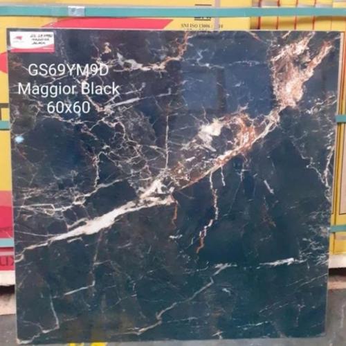Jual Granit 60x60 Lantai/Dinding Garuda Tile Magior Black Motif Marmer ...