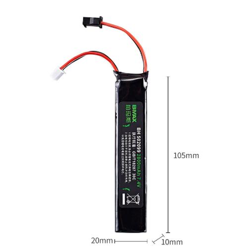 Batterie Airsoft LiPo 11.1V 2800mAh 30C - Prise Deans T Avec Chargeur USB Et Câble T Vers Mini Tamiya