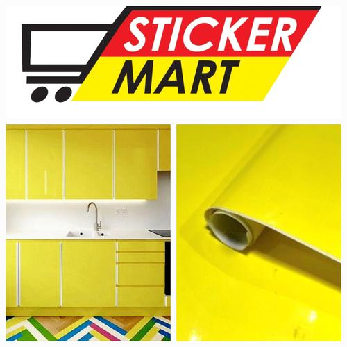 Sticker Di Rak Jual Stiker vinyl lemari rak dapur meja lemon yellow lebar 60cm x 5m ...