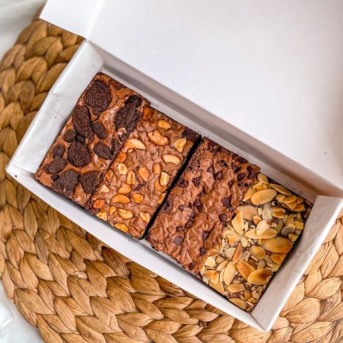 Jual Brownies Fudgy Setengah Loyang Mix Reguler, Tas Hijau Jakarta