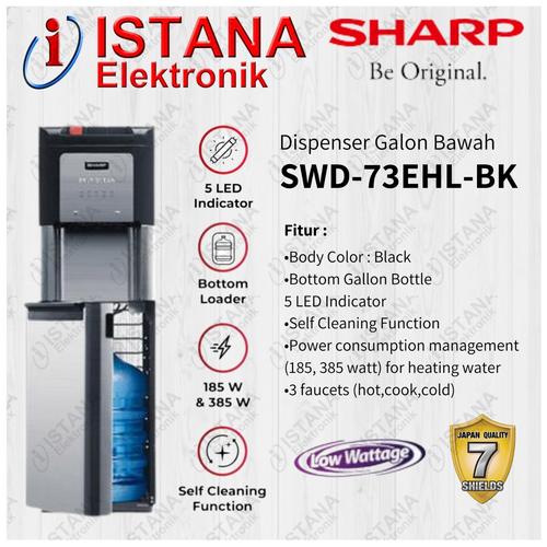 Promo SHARP DISPENSER GALON DI BAWAH/BOTTOM LOADING LOW WATT SWD-73EHL ...