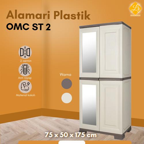 Jual Olymplast lemari plastik OMC ST2 2 pintu cermin gantung Lariz