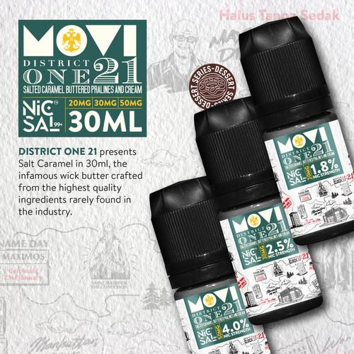 Jual MOVI District One 21 Salt Nic 30ML USA by MOVI 100 Authentic