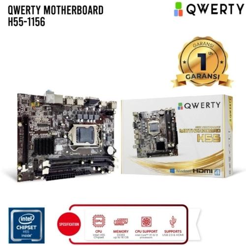 Jual MOTHERBOARD QWERTY H55 SOCKET INTEL LGA 1156 DDR3 Kota