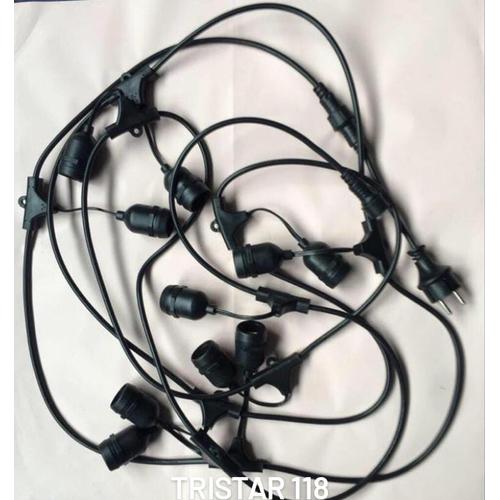 Jual kabel Fiting lampu cafe Gantung Outdoor 10m 10 fiting / 5m 5f ...