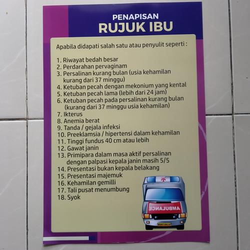 Jual Poster Penapisan Rujuk Ibu - Kab. Karanganyar - Akreditasi ...