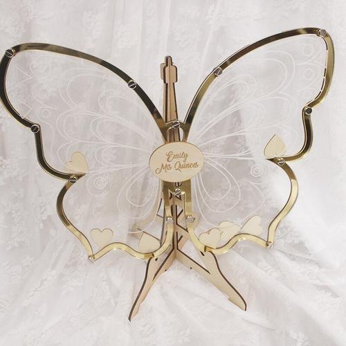 Jual Frame Hati Kupu Kupu Guest book Heart Wedding Butterfly Sign Love ...