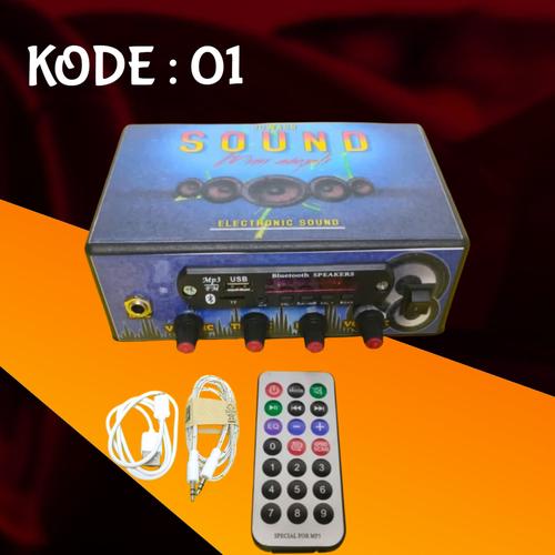 Jual amplifier Bluetooth Ampli Mini Mic Karaoke Tinggal Pake Full