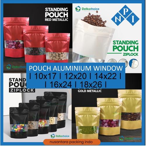 Standing Pouch Window Jual STANDING POUCH WINDOW ALUMINIUM METALIZE ZIPLOCK ;KEMASAN SNACK ...