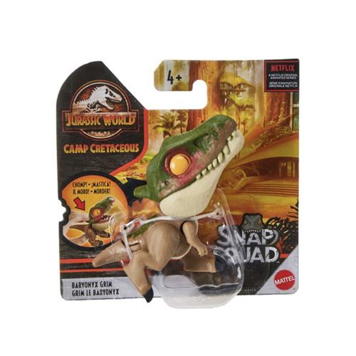 Jurassic World Carnotauro Snap Squad | Dinosauro Carnotaurus Camp Cretaceous Mattel | Giocattolo 4+ HBX44