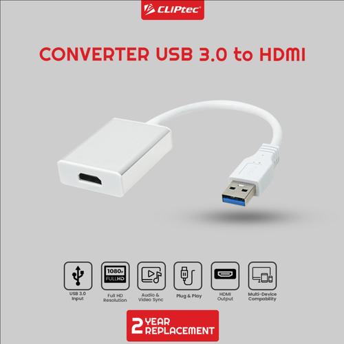 Promo Converter Kabel USB 3.0 to Port Hdmi CLIPtec - Jakarta Pusat ...