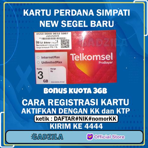 Jual Perdana Telkomsel Simpati 4G LTE (NANO SIM) Segel SIM Card + KUOTA 3GB Jakarta Barat