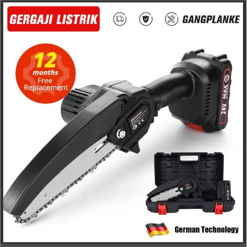 Promo 6 Inch Chainsaw Gergaji Rantai Elektrik Mini Lithium 24Volt Chain ...