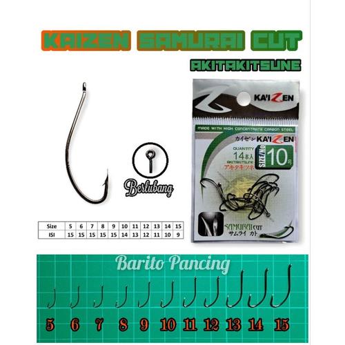 Gamakatsu Akita Kitsune Hook Brown Size Variation - Foto 7