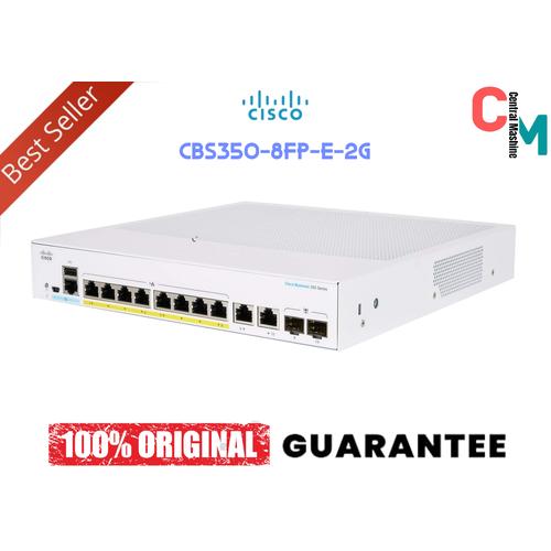 Cisco CBS350 8FP E 2G Managed Switch, 8 Port GE, Full PoE, Ext PS, 2x1