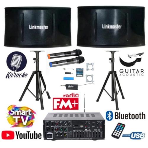 Jual Paket Karaoke Sound System Linkmaster 10 Inch Ampli Mic Wireless PAKET BAGUS Jakarta